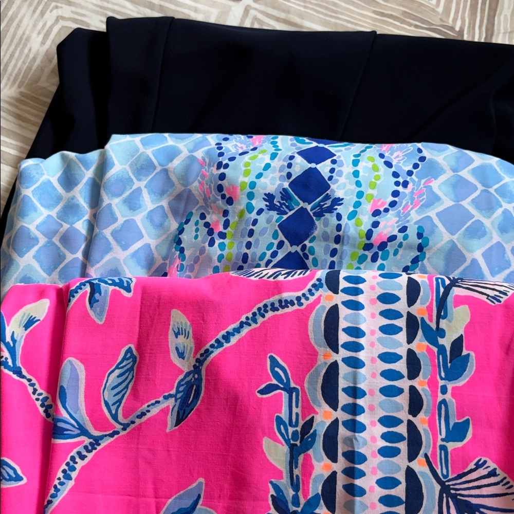 2 Brand New Lili Pulitzer Pants and one navy Brand New Joseph Ripkof Pant